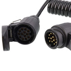 13-poliges Spiralkabel Verlängerungskabel 13-Adern 1,5M 1x Stecker / 1x Steckdose