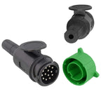 Stecker 13-polig staub- und wassergeschützt mit Kappe 1-Loch Premium