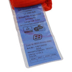 S-Line Zurrgurt 5035, 8 m, Festende 0,5 m, Losende 7,5 m, zweiteilig, mit Druckratsche R50E1 und Spitzhaken doppelt 5002, Gewebe 50 mm, rot, LC 2500 daN im geraden Zug/5000 daN in der Umreifung, STF 350 daN, Dehnung < 5 %