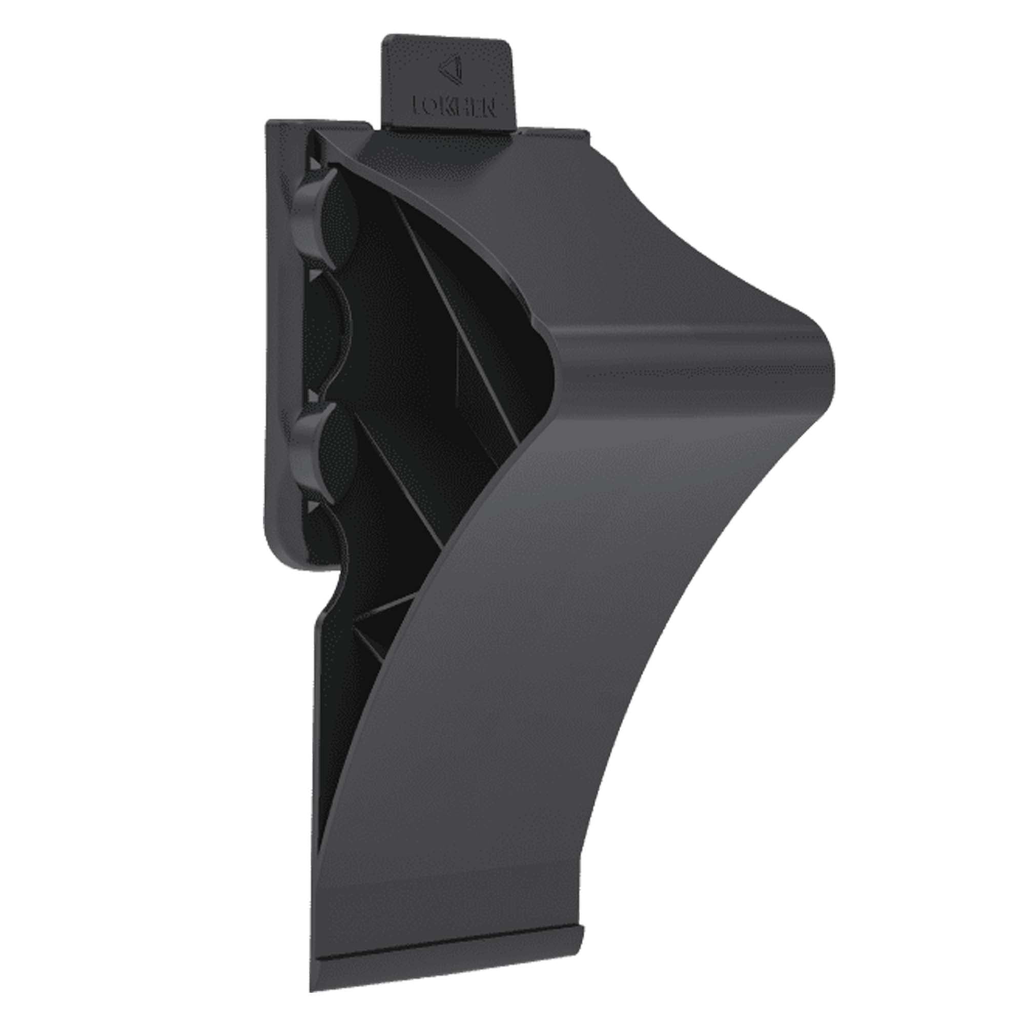 LOKHEN PKW-Anhänger Unterlegkeil Nano mit Flaty Halter schwarz – Kunststoff Keil bis 2100 kg Achslast LOKHEN trailerteile.eu.