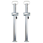 2x Anhängerstütze 700mm lang mit Klemmhalter Ø 48mm Rohr