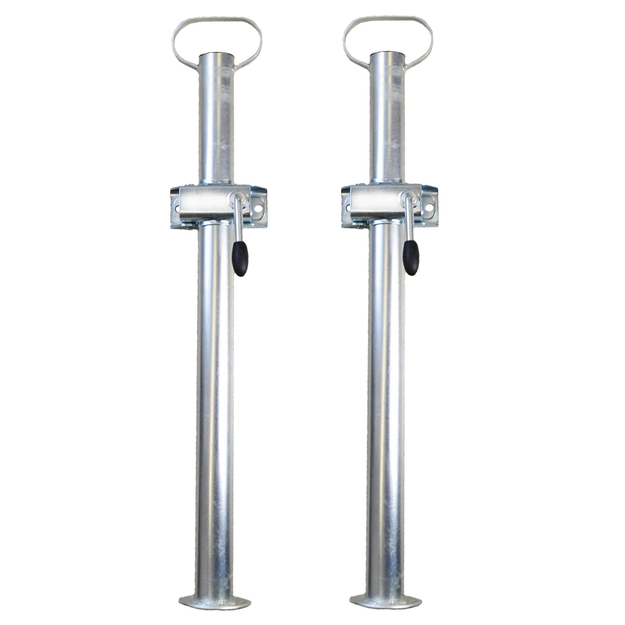2x Anhängerstütze 700mm lang mit Klemmhalter Ø 48mm Rohr