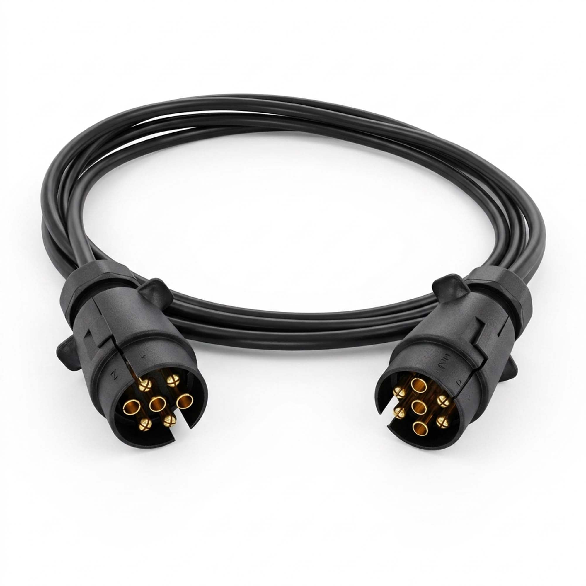 Anhänger Verlängerungskabel 2m Stecker/Stecker 7-polig TheDrive trailerteile.eu.
