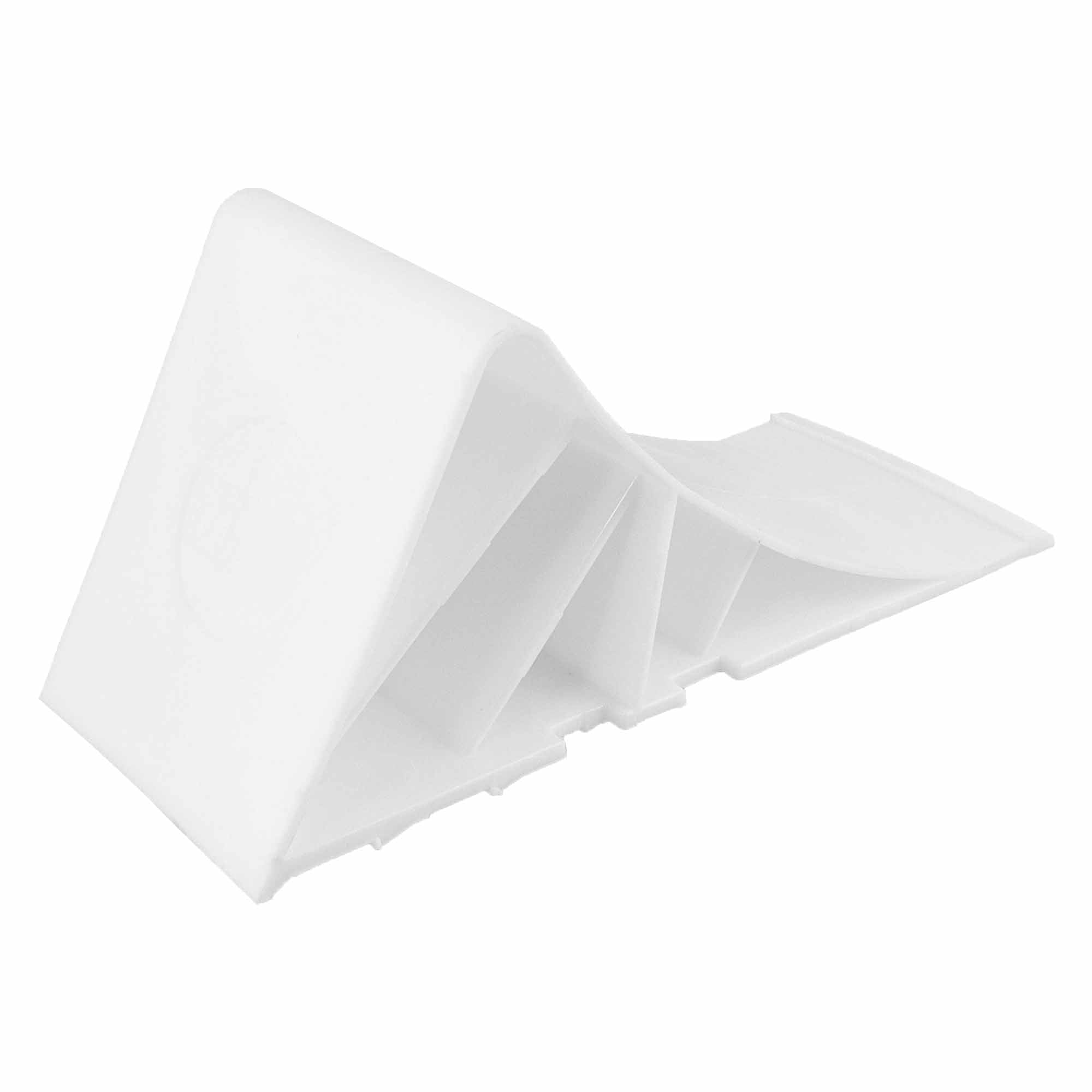 Unterlegkeil Bremskeil Weiss mit Klipp-Halter