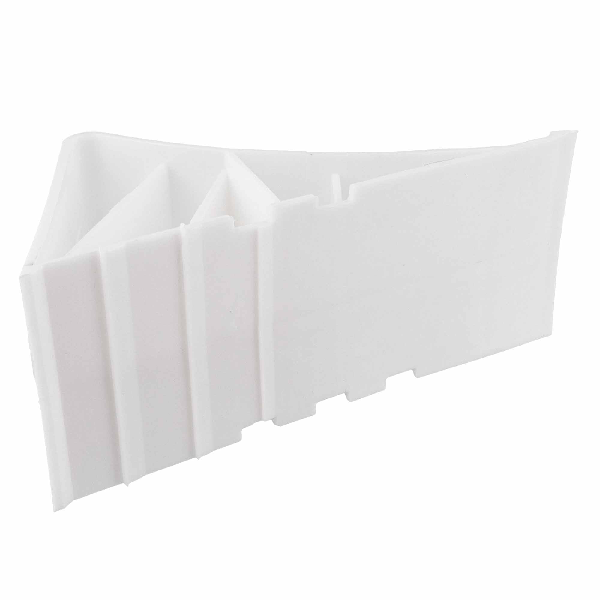 Unterlegkeil Bremskeil Weiss mit Klipp-Halter