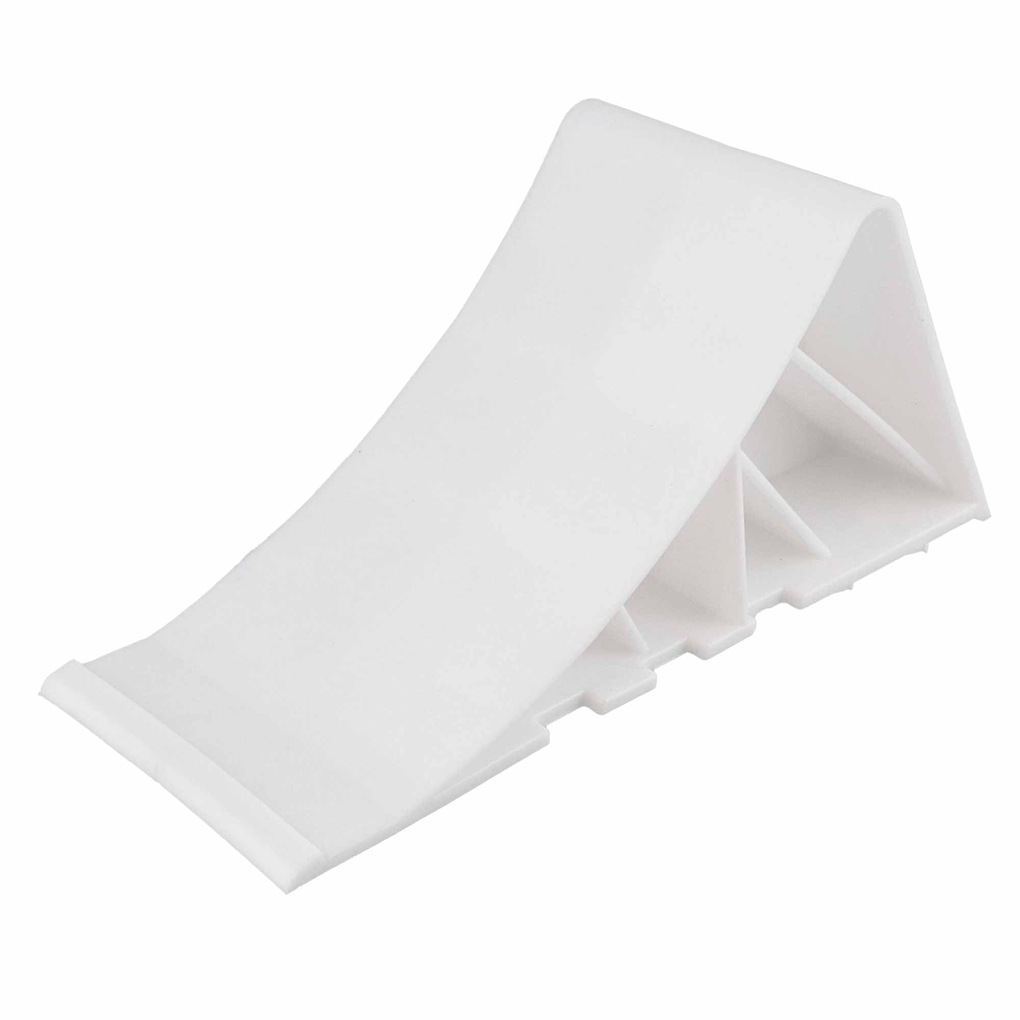 Unterlegkeil Bremskeil Weiss mit Klipp-Halter