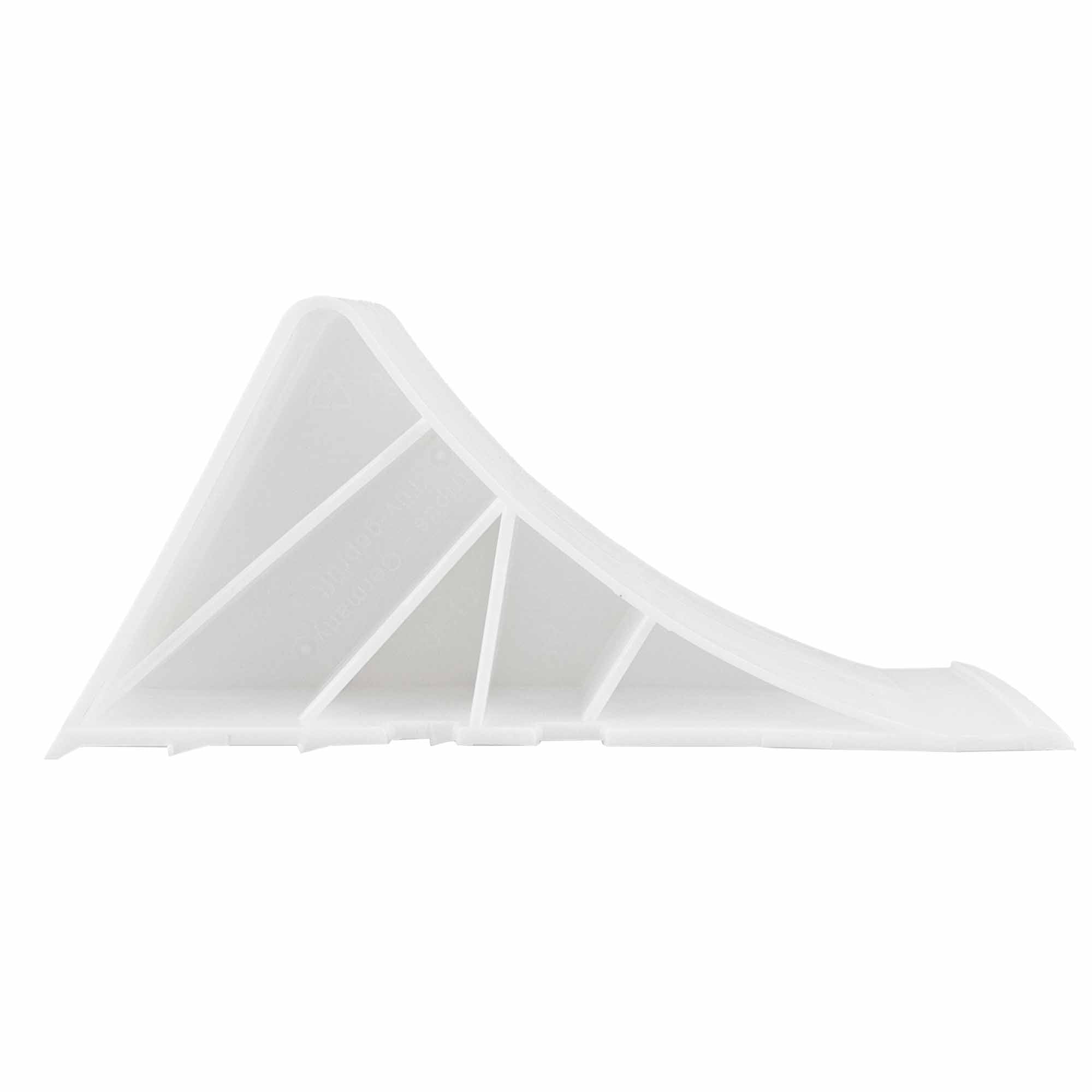 Unterlegkeil Bremskeil Weiss mit Klipp-Halter