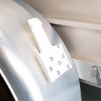 Unterlegkeil Bremskeil Weiss mit Klipp-Halter