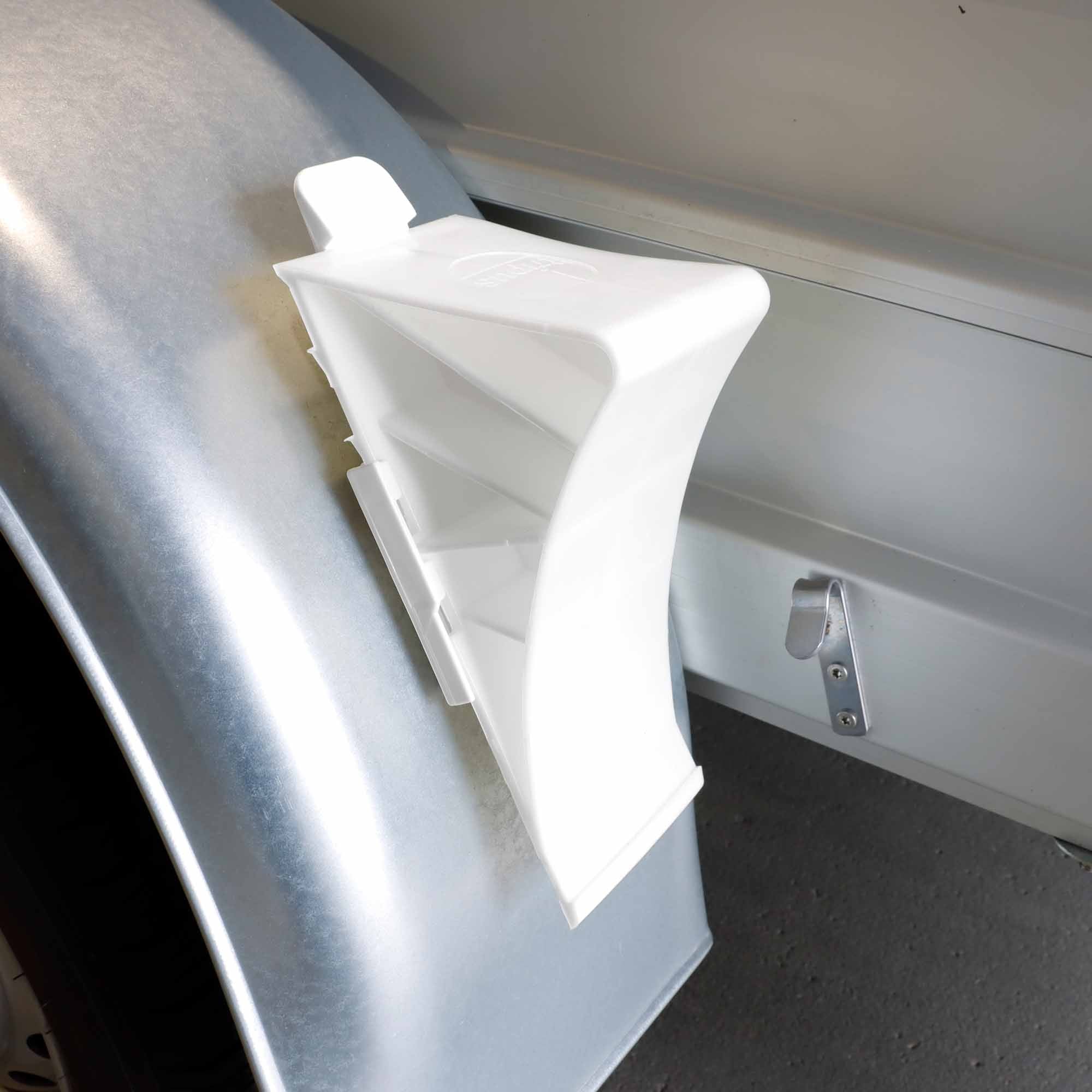 Unterlegkeil Bremskeil Weiss mit Klipp-Halter