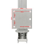 Automatik-Stützrad 60mm Vierkant, 6-Loch, 500kg Stützlast