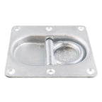 Suer Zurrring H2404 mit doppelter Bodenplatte, verzinkt, mit Rückzugfeder, Belastbarkeit 1000 daN,  DIN EN 12640:2001-01